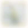 Boucles d'oreilles "fabiola" white ceylon dormeuses laiton dorées à l'or fin ou crochets acier inoxydable doré (#bo442 p148)