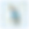 Boucles d'oreilles style victorien cabochons et strass en cristal bleu turquoise puces dormeuses ou crochets au choix(#bo477)