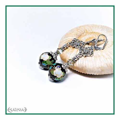 Pièce rare - boucles d'oreilles collection "fleurs du japon" perles tensha dormeuses ou crochets au choix (#bo487)