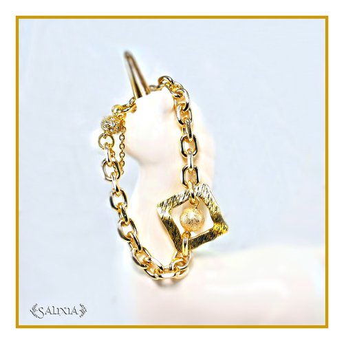 Bracelet olivia fermoir magnétique strassé option chainette de sécurité (#bc152 p162)