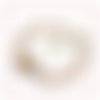 Bracelet pierres fines de jaspe picasso perle de bohème "fossile" patinée antique (#bc164)