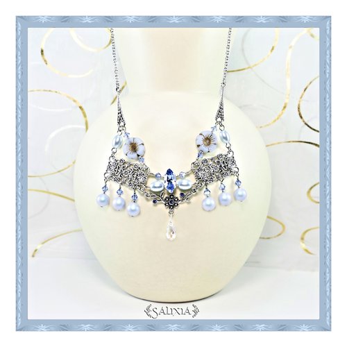 Pièce unique - collier princesse leia perles et cristal perles de bohème (#c173 p171)