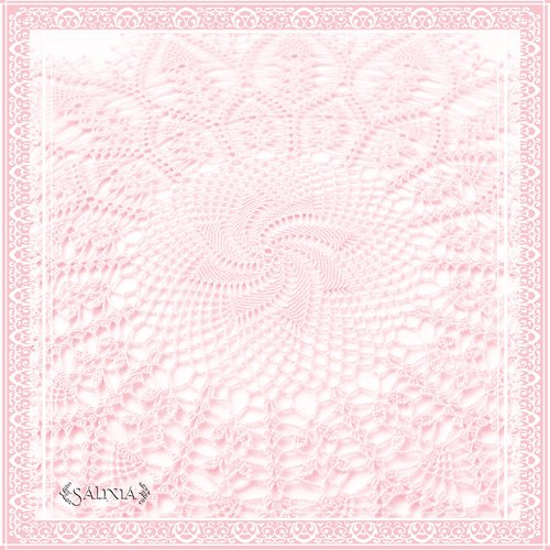 Napperon dentelle au crochet coloris rose poudré 47 cm