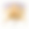 Collier tina perles de culture d'eau douce ivoire, breloques filigrane dorées à l'or fin, acier inoxydable doré (#c174)