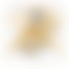 Collier tina breloque petite libellule sur un pendentif en nacre naturelle, chaine acier inoxydable doré (#c178)