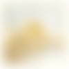 Boucles d'oreilles fleurs mila yellow crochets acier inoxydable doré (#bo571 p181)