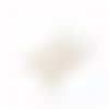 Pièce unique - boucles d'oreilles cabochons rose opale breloques fleur de lys laiton doré dormeuses ou crochets au choix (#bo602)
