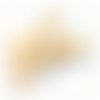 Bracelet fleur "sakura" blanc cristal chaine et mousqueton acier inoxydable doré (#bc211)