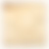 Bracelet chaine rectangle breloques et mousqueton acier inoxydable doré (#bc270)