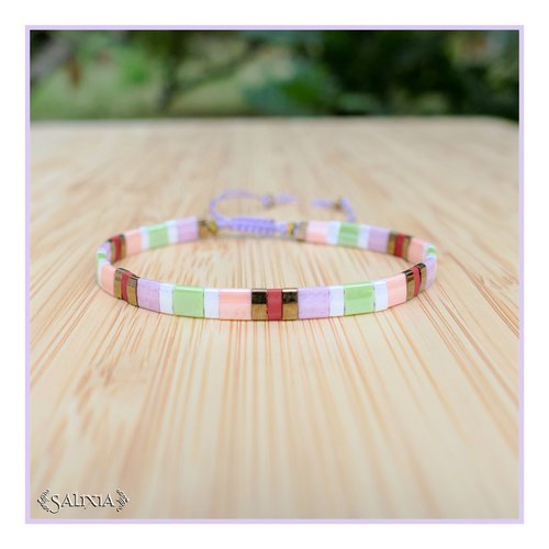 Bracelet tila variation rose pêche version 2 (#bc239)