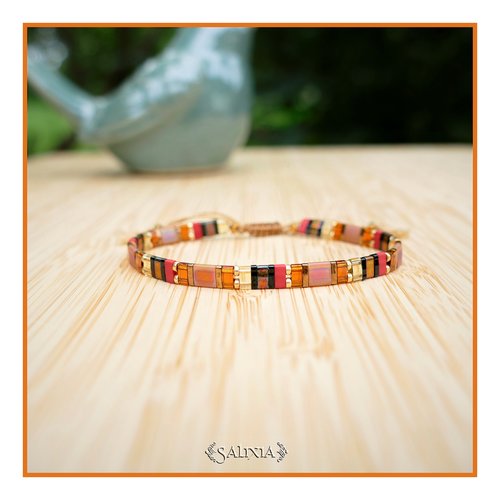 Vendu - bracelet tila tons ambre proposé en duo avec un autre modèle  (#bc312) - Un grand marché