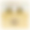 Boucles d'oreilles feuilles bronze antique perles de bohème breloque gland doré crochets acier inoxydable doré (#bo839)