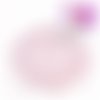 Napperon dentelle au crochet d'art rose ancien 25 cm