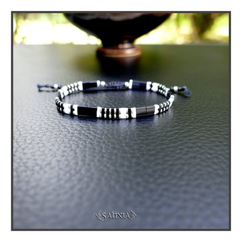 Bracelet tila noir et blanc (#bc440)