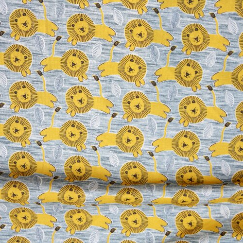 Tissu Elastique Tissu Motif Lions Tissu Enfants Tissu Motif Enfant Tissu Motif Bebe Tissu Elastique Tissu Extensible Motifs Un Grand Marche