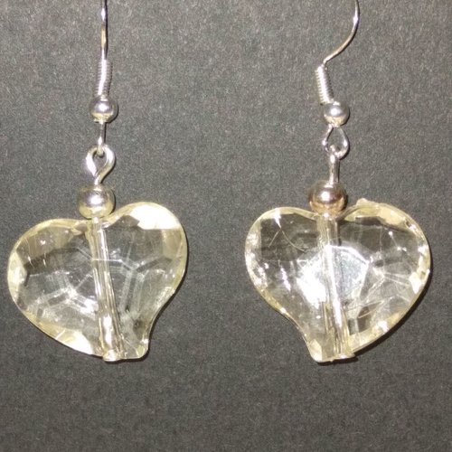Boucles d'oreilles cristal coeur