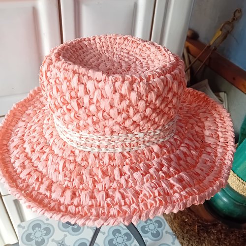 Chapeau raphia fille