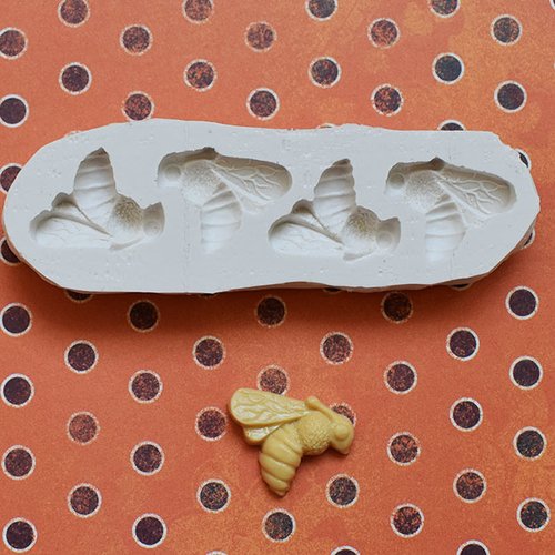 Moule en silicone de 4 abeilles