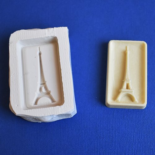 Moule en silicone tour eiffel fond rectangle