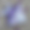 Coussin mariage violet et blanc décor thème papillon, plume, strass, perles, avec broderie person