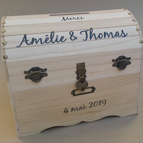 Benjia Grande boîte en bois pour cartes cadeaux de mariage, avec cadenas et  fente, style vintage, pour mariage, anniversaire (blanc) : :  Cuisine et Maison