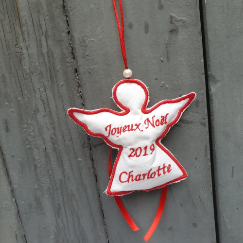 Ange personnalisé, cadeau noël, décor table de fête, sapin de noël, saperlipopette création