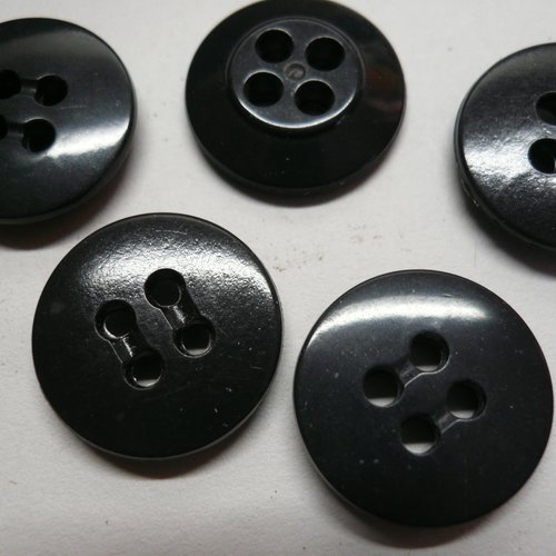 Boutons gris bleuté acier , 1.7 cm , neufs , b93