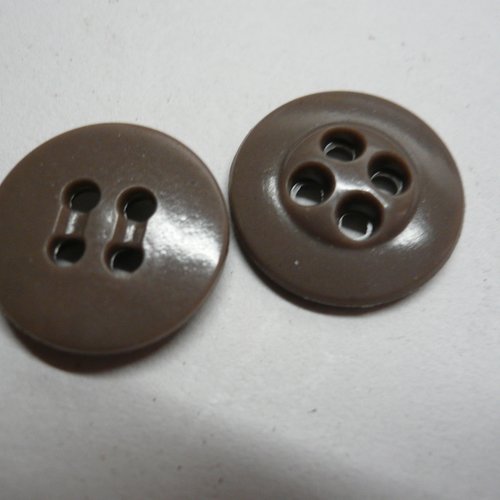Boutons marron taupe , 1.7 cm , neufs , b97