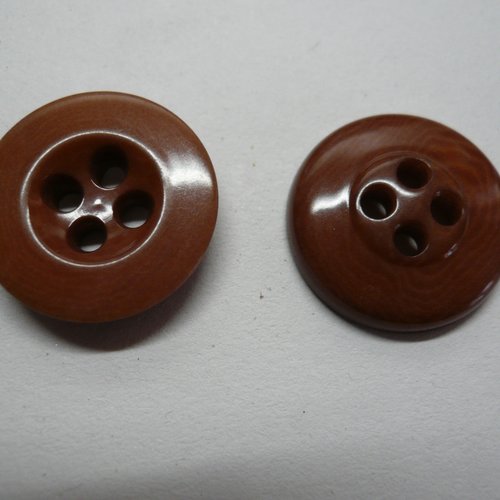 Boutons marron caramel zébré , 1.7 cm , neufs , b98