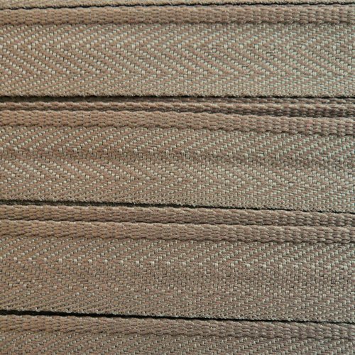 Talonnette couleur terre de france , tergal de polyester , largeur 1.4 cm , t4
