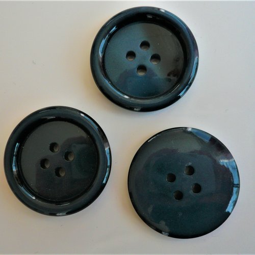 Boutons bleu polaire foncé , neufs , 2.8 cm , b119