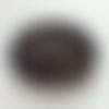 Boutons marron chocolat , rebord noir ,neufs , 2.5 cm , b145