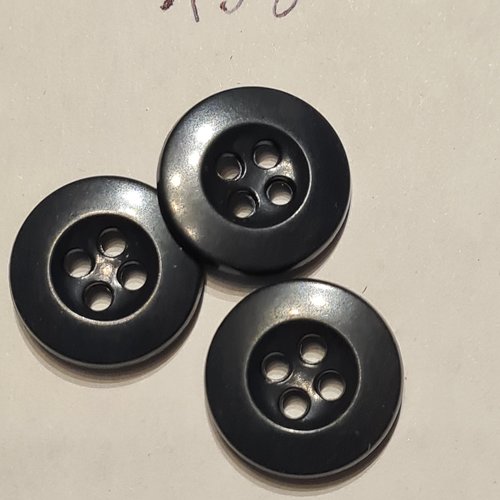 Boutons gris bleuté foncé , neufs , 1.7 cm, b158