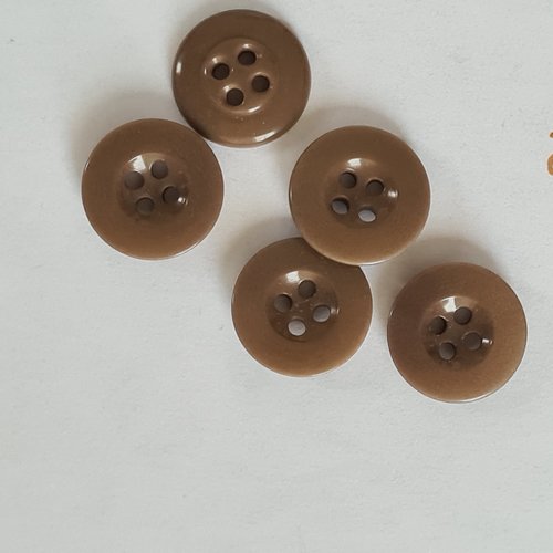 Boutons marron brun loutre , neufs , 1.4 cm , b168
