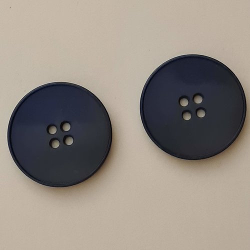 Boutons bleu royal nacré , 2.7 cm , neufs , b181