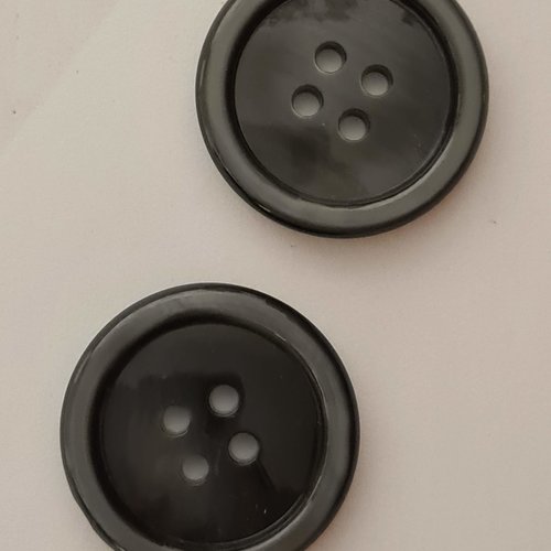 Boutons gris acier , neufs , 2.8 cm , b189