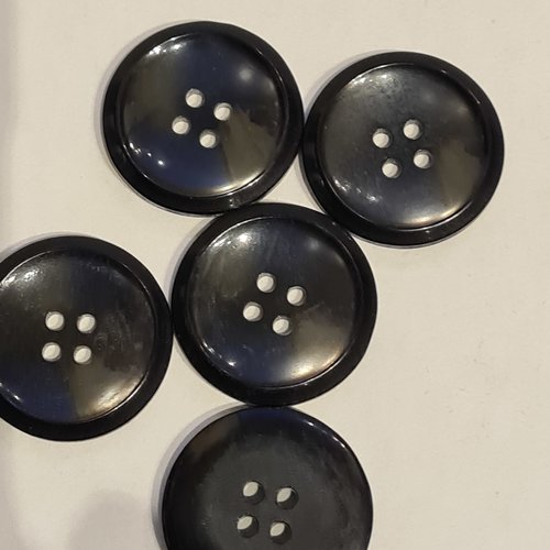 Boutons gris acier nacré , neufs , 2.5 cm , b206