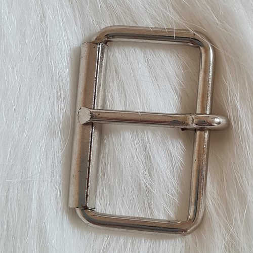 Boucle de ceinture , métal couleur argenté , bc80