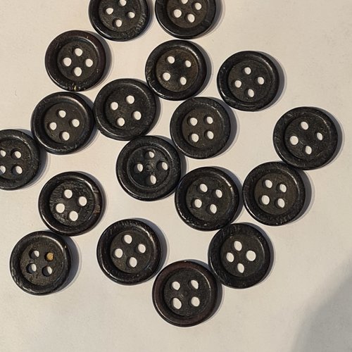 Boutons noirs , style anciens imitation bois b151