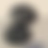 Bouton ronds gris souris nacré , reflets, 1.9 cm ,neufs , b236