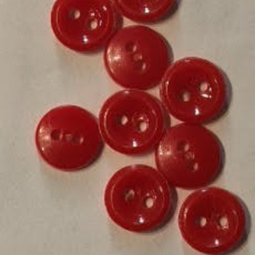 Boutons rouge , 0.9 .cm, b267
