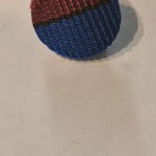 Boutons recouverts de tissu satiné marron et bleu , 1.2 cm , b268