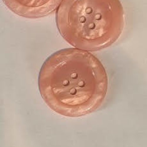 Bouton ronds , rose layette , reflets nacré , 1.7 cm  , neufs , b274