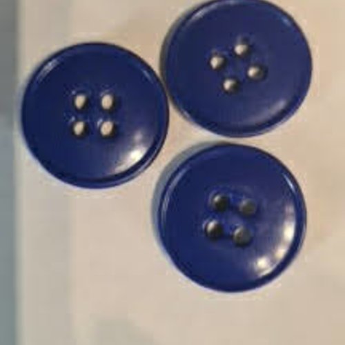Boutons ronds bleus, 2 cm , b276
