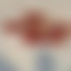 Bouton carrés , rouge camaieu ,  1.8 cm , neufs , b280