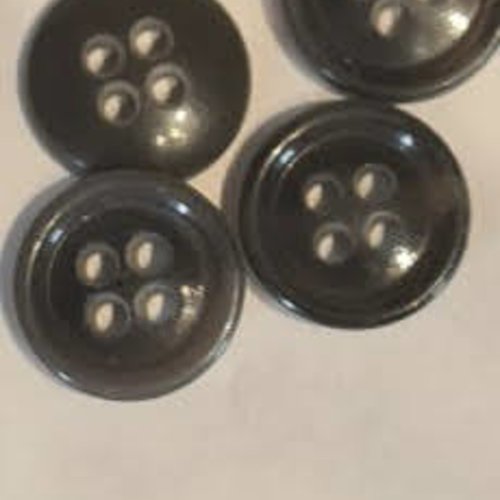 Boutons ronds gris foncé tigré , 1.4 cm , neufs , b284