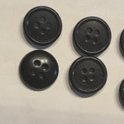 Boutons noirs , 1.1 cm , b287