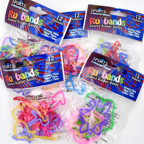Set de 5 packs bracelets élastiques enfants bandes de caoutchouc en forme, bracelets caoutchouc musique animaux noël
