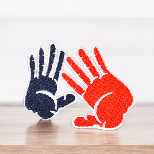 Patch mains, empreintes de mains, patch thermocollant 7,5 cm, customisation de vêtements