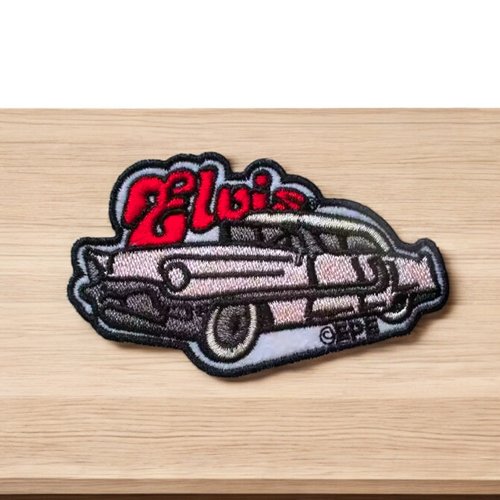 Patch brodé elvis presley - hommage à sa légendaire cadillac rose